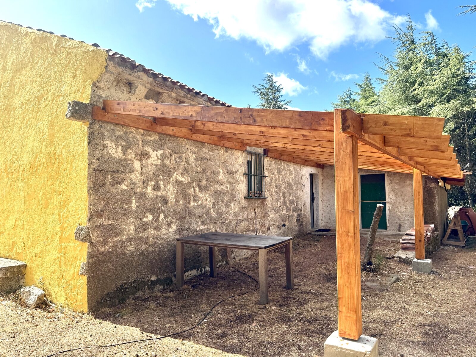 hintere Veranda im Entstehungsprozess hintere Veranda im Entstehungsprozess