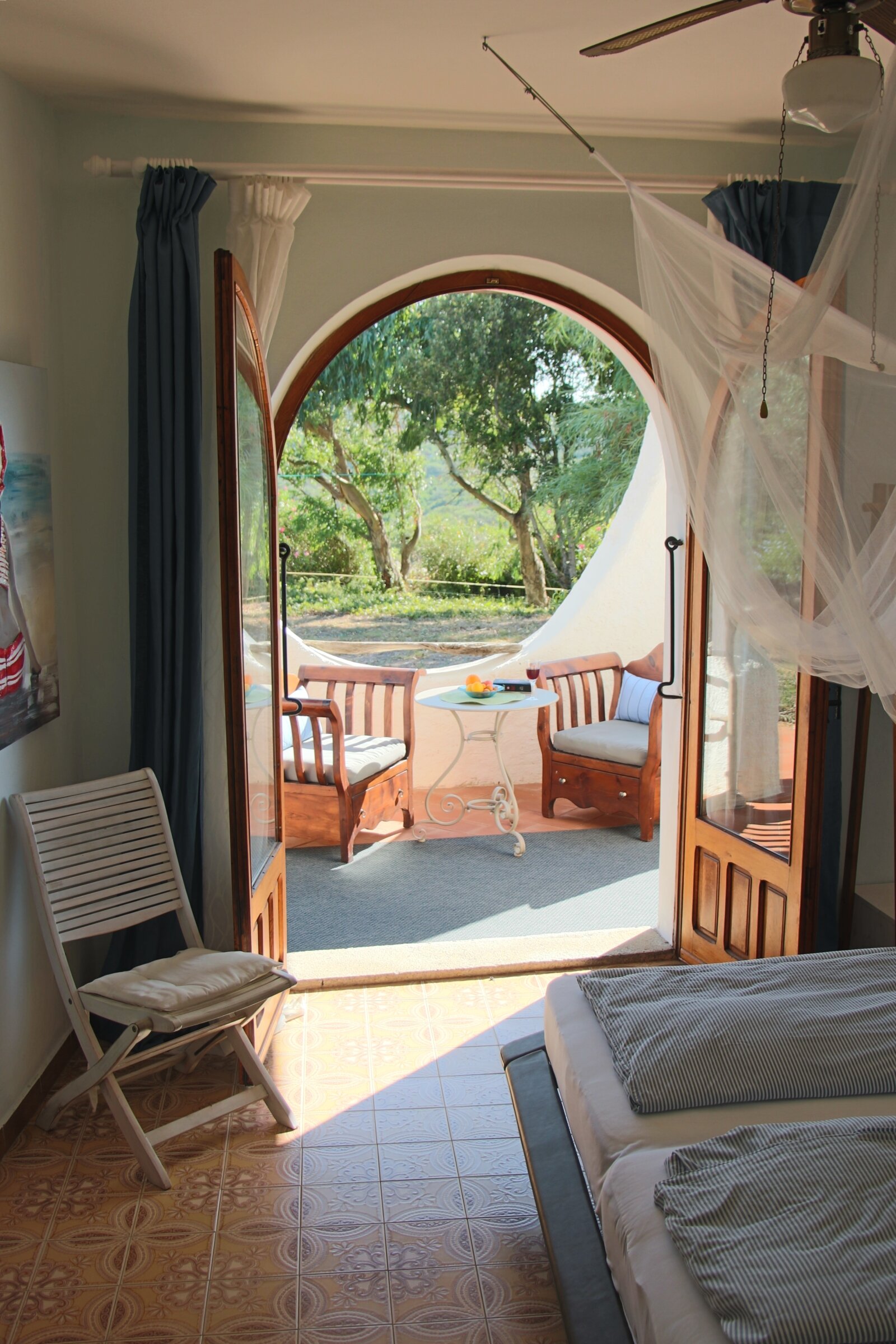 Schlafzimmer mit Terrassentür Schlafzimmer mit Terrassentür