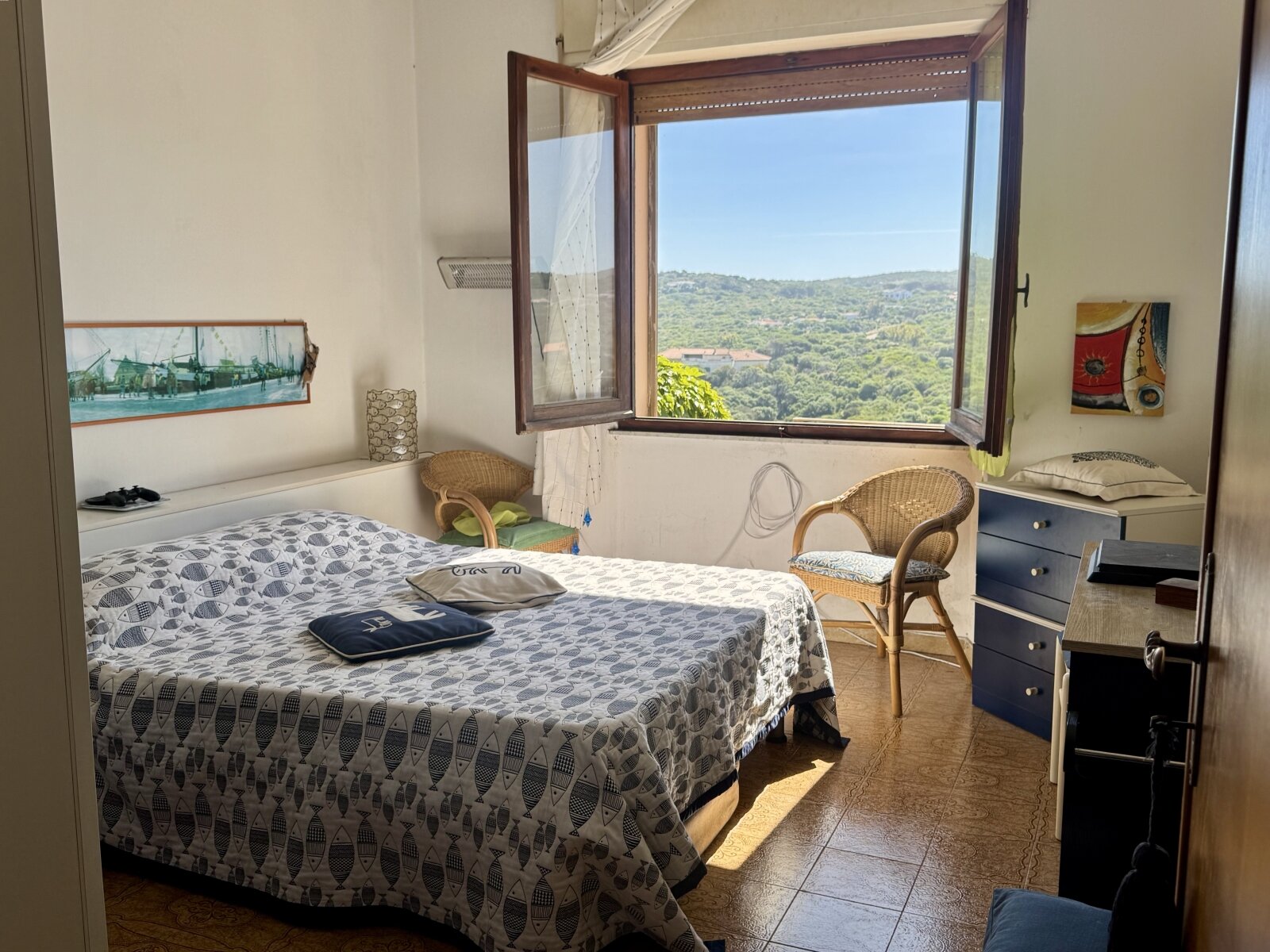 Schlafzimmer mit Blick zum Hafen Schlafzimmer mit Blick zum Hafen