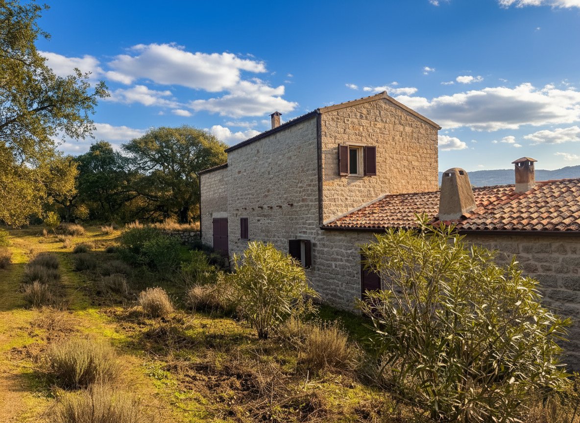 Rückseite, großes Stazzo bei Tempio